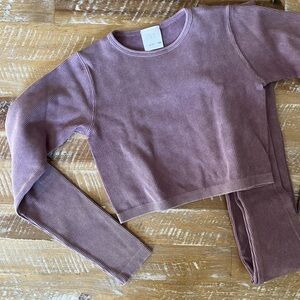 Zara Ribbed Long Sleeve Top & Leggings 9-11